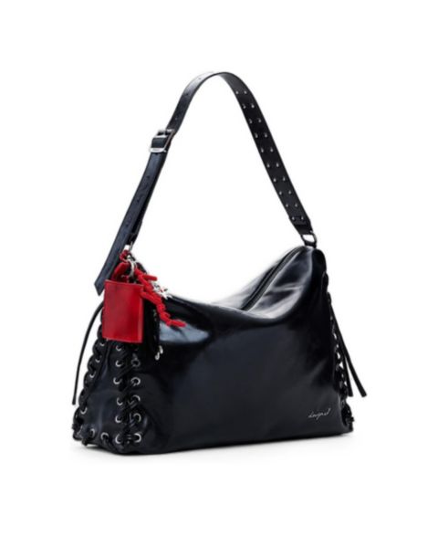Женская сумка Desigual Large Shiny Woven, цвет: Чёрный