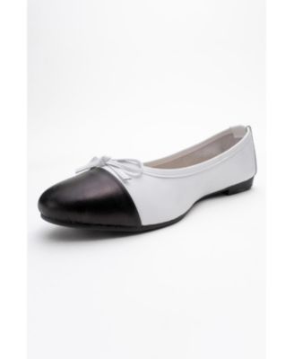 Rayne Cap Toe Leather Ballet Flats (Women)