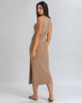 Women's Slim-Fit V-Neck Side Slit Dress Dalia