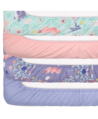 Ocean Girl Microfiber 4 Pack Crib Sheets