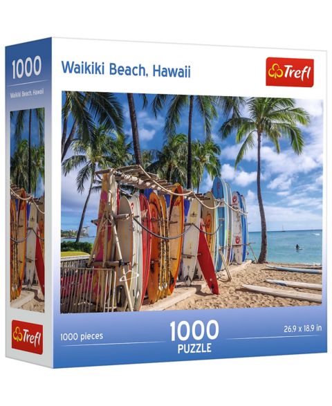 Детский пазл Trefl Red 1000 Piece Puzzle - Waikiki Beach, цвет: Разноцветный