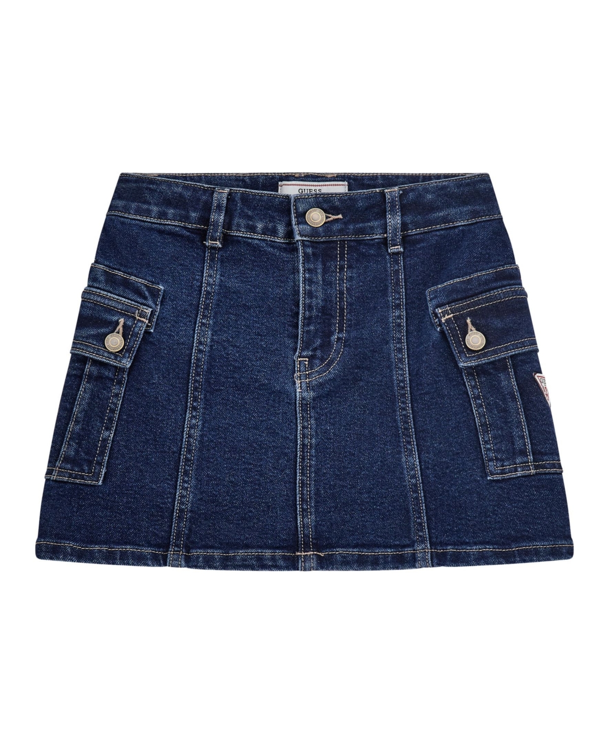 Guess Big Girls Stretch Denim Skirt In Blue Denim