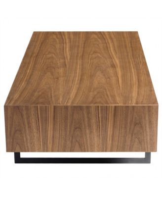 Sturdy Metal Coffee Table with Dual Shelves for Extra Storage