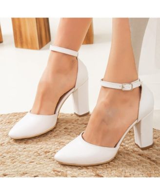 Gisele High Block Heels with Ribbon