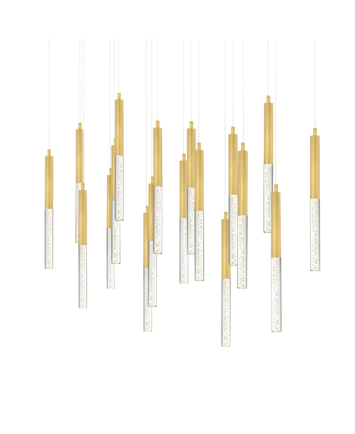 Shop Cwi Lighting 48" Metal Dragonswatch Integrated Led Chandelier In Satin Gold