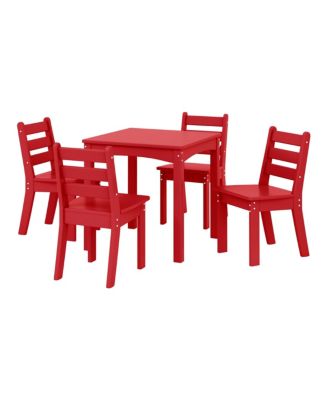 Kids 5-Piece HDPE Dining Table and Chairs Set