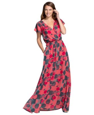 Women's Chiffon Wrap Top Maxi Dress