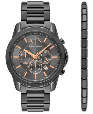 New ARMANI EXCHANGE Mens Watch Blue dial Chronograph Date