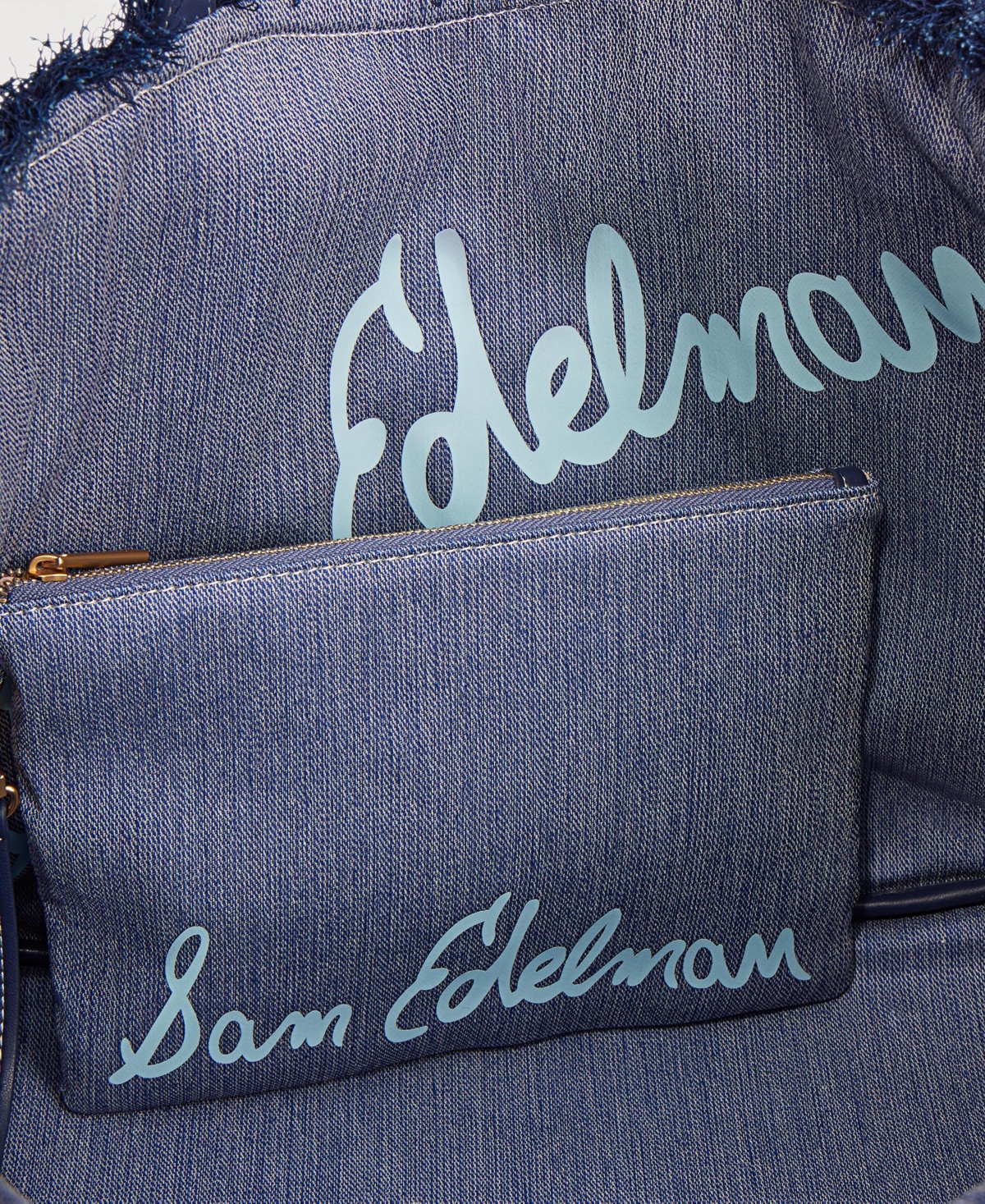 SAM EDELMAN IRINA DENIM REVERSIBLE TOTE BAG 