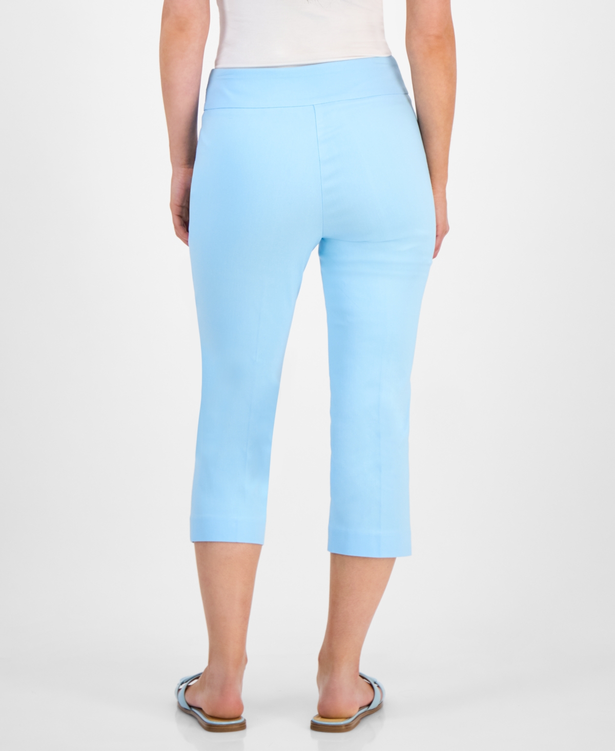 JM COLLECTION PETITE RIVET-DETAIL CAPRI PANTS, CREATED FOR MACY'S 