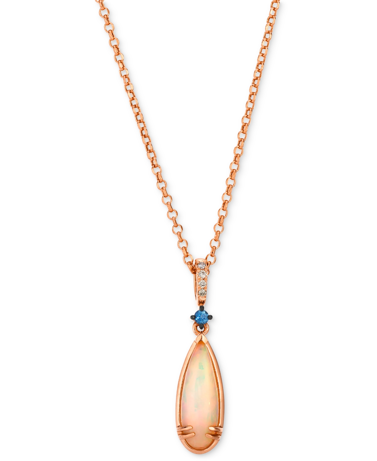 Le Vian Neopolitan Opal (1 Ct. T.w.), Blueberry Sapphire & Nude Diamond Pendant Necklace In 14k Rose Gold, 1 In Rose Gold
