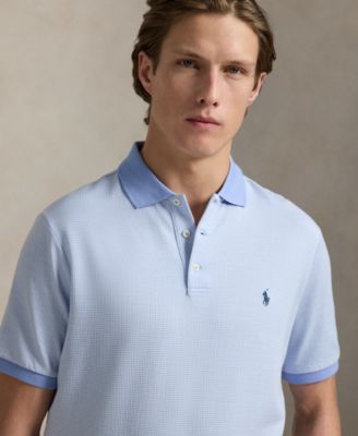 Men's Classic Houndstooth Jersey Polo Shirt