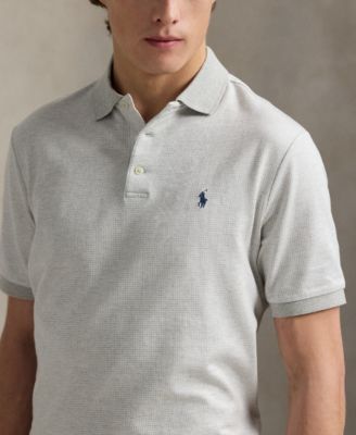 Men's Classic Houndstooth Jersey Polo Shirt
