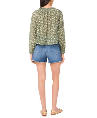 Women's Floral-Print Off-The-Shoulder Blouse