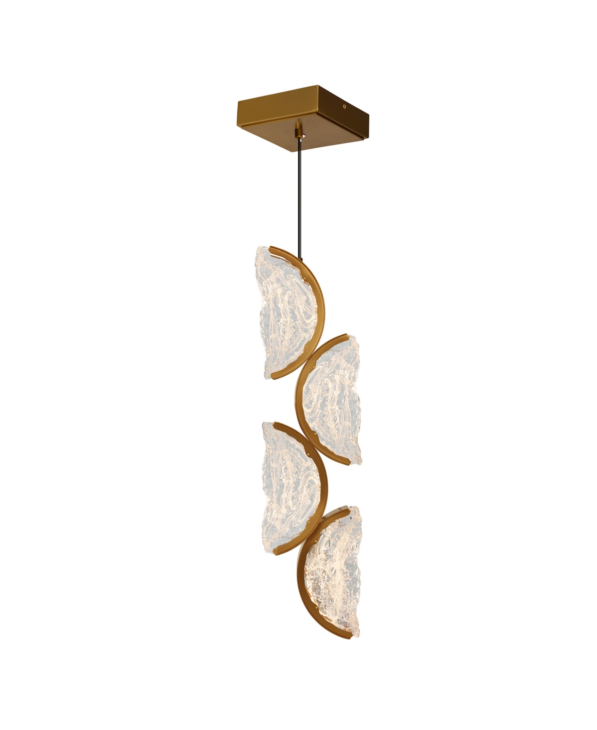 Cwi Lighting 30" Metal Moon Integrated Led Mini Pendant