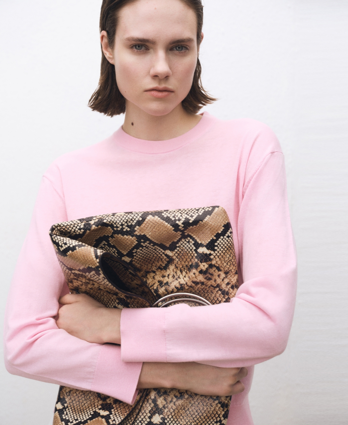 Shop Mango Women's Wool-blend Round-neck Sweater In Pink