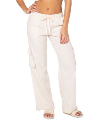 Juniors' Lagoon Tie-Waist Pull-On Cargo Pants