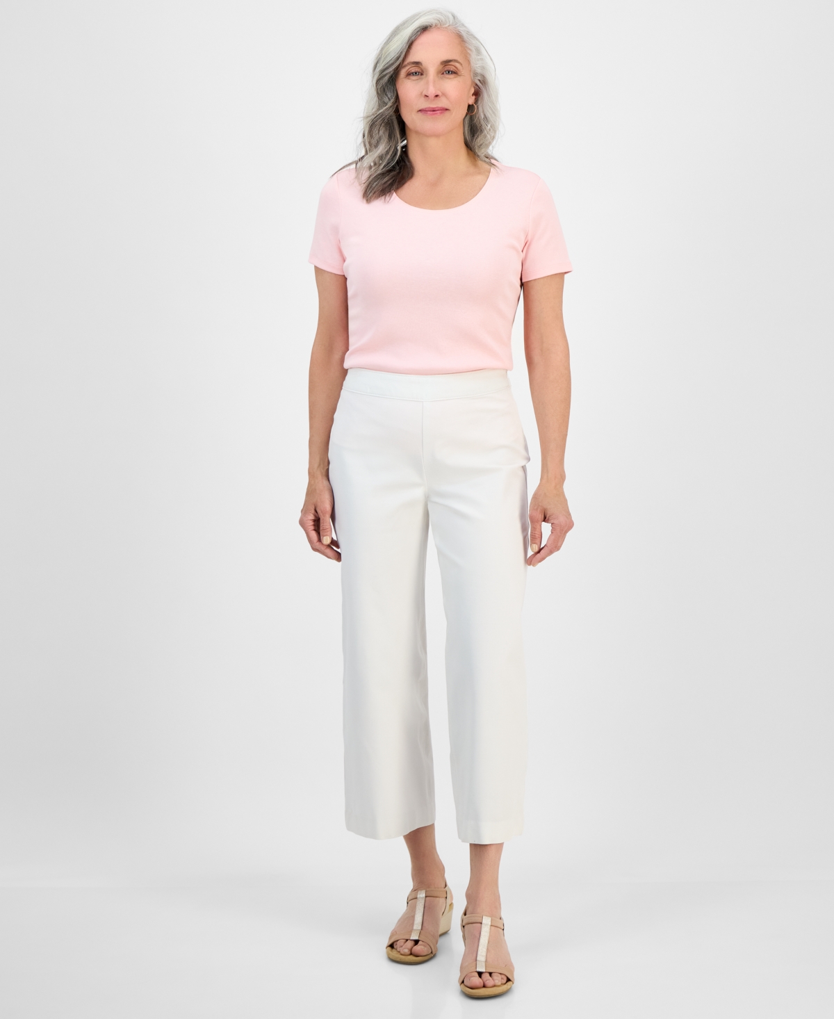 STYLE & CO PETITE HIGH-RISE CROPPED WIDE-LEG PANTS, EXCLUSIVELY AT MACY'S 