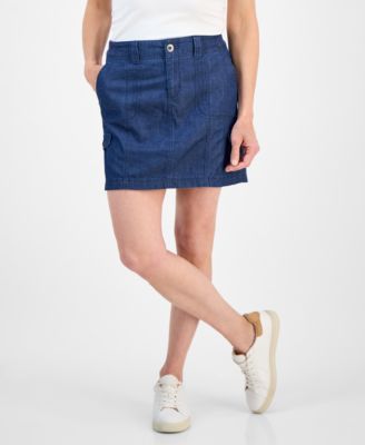 Petite Zig Zag Mid-Rise Mini Skirt, Exclusively at Macy's