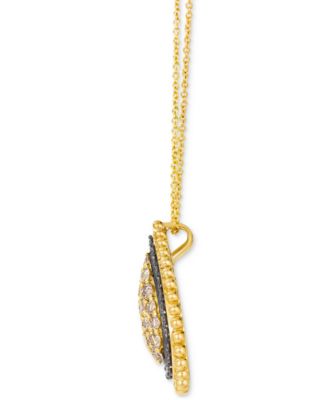 Nude Diamond™ (1 ct. t.w.) & Chocolate Diamond&reg; (3/8 ct. t.w.) Pendant Necklace in 14k Yellow Gold, 20"