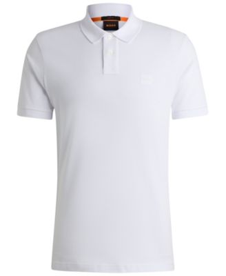 Men's Slim-Fit Stretch-Cotton Logo Patch Polo Shirt