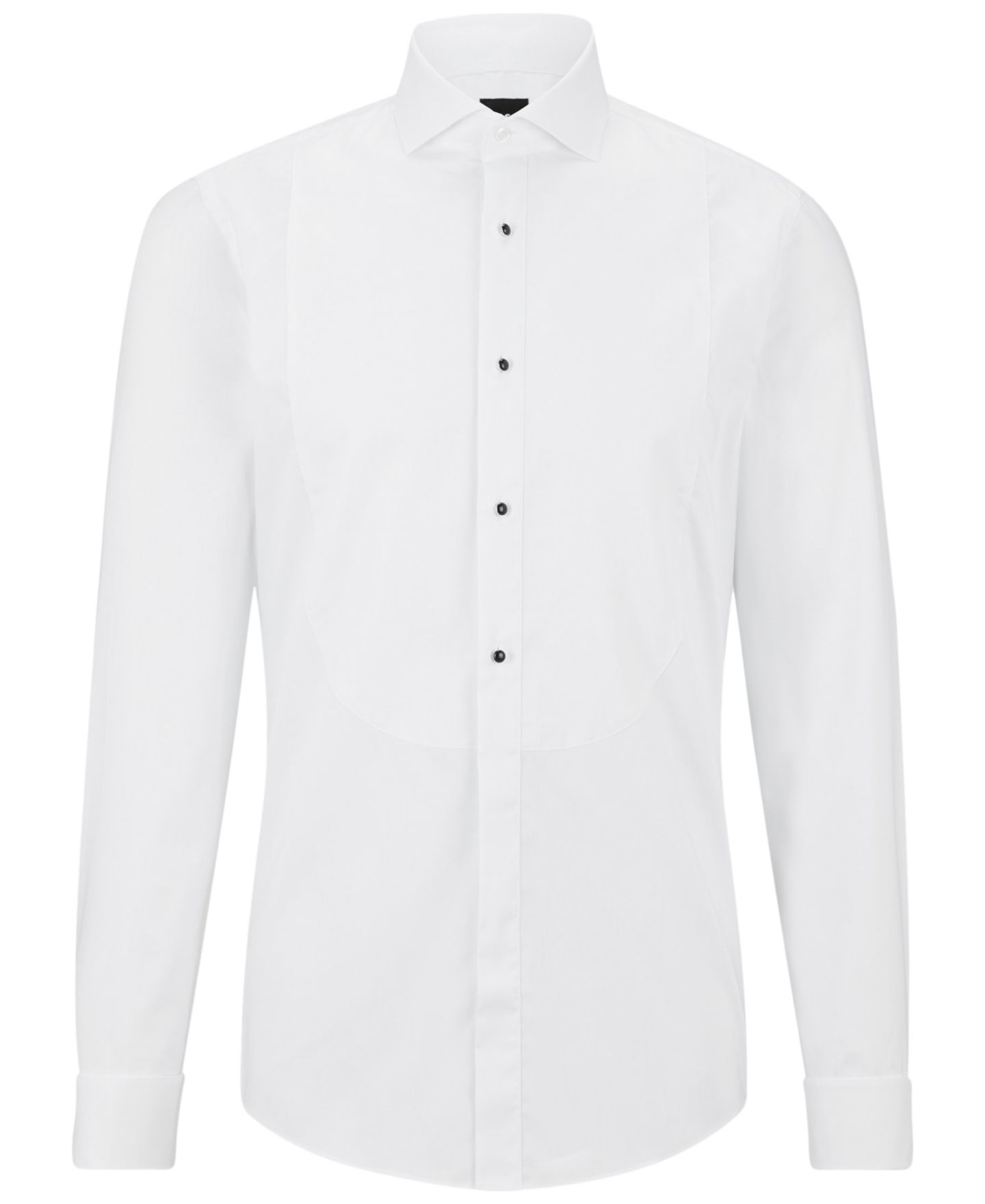 Мужская рубашка Hugo Boss Slim-Fit Easy-Iron Poplin Dress Shirt, цвет: Белый — фото 2