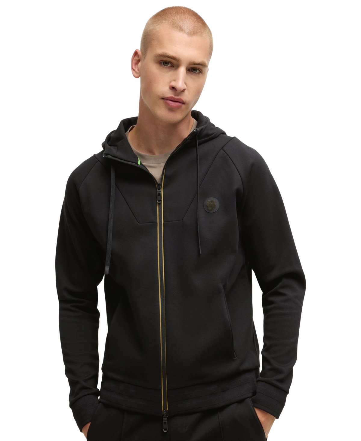 Boss by Hugo Boss Men's Double B Monogram Zip-Up Hoodie - Black