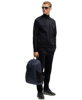 【特価！関税送料込】BOSS Double B モノグラム ロゴ フーディー BOSS - ツイル レポーターバッグ Double Bモノグラム - ブラック