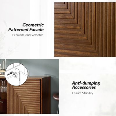 Alfred Tall 3-Door Accent Cabinet with Adjustable Shelves