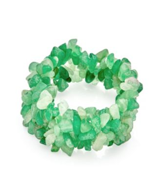 Big Chunky Multi Colors Crystal Chips Cluster Statement Wide Bracelet