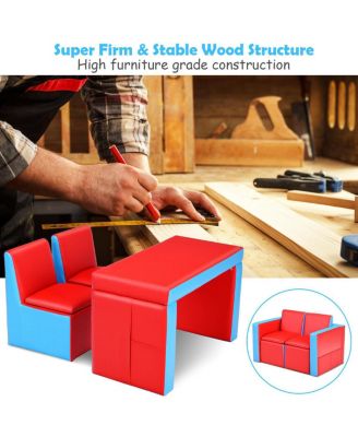 Multi-functional Kids Sofa Table Chair Set
