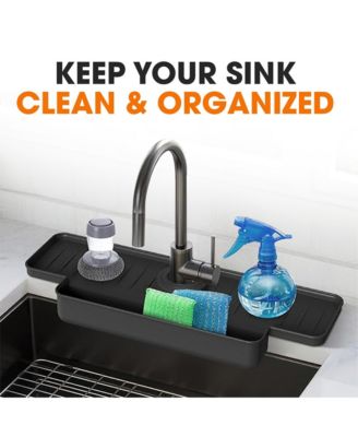 Silicone Faucet Draining Mat with Soap Holder