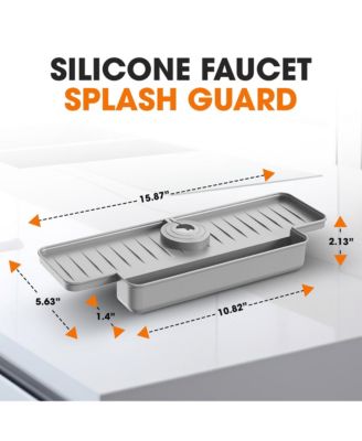 Silicone Faucet Draining Mat with Soap Holder