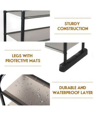 10-Tier Free-Standing Metal Frame Shoe Rack