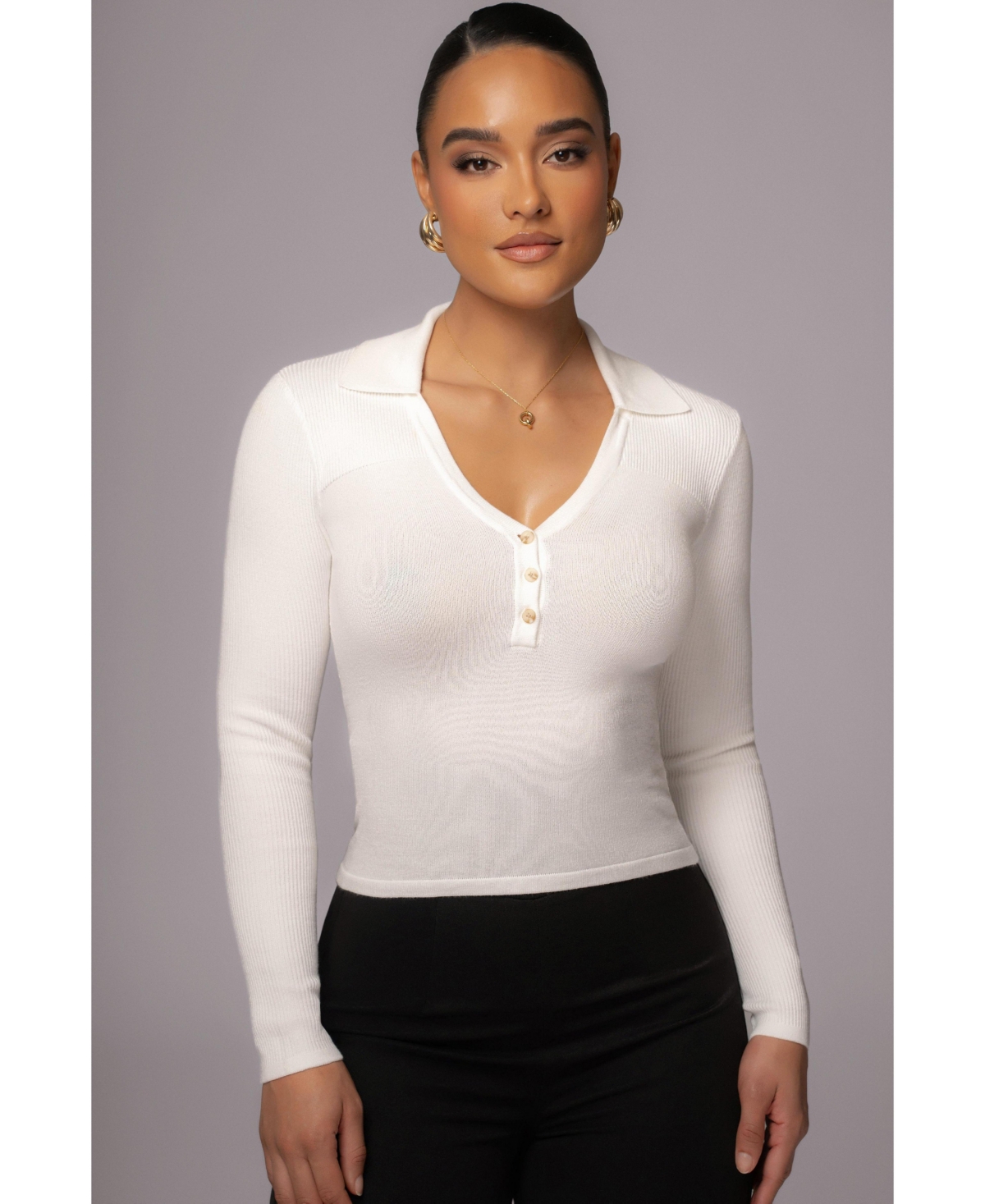 Women's Ashley Collared Top - Black