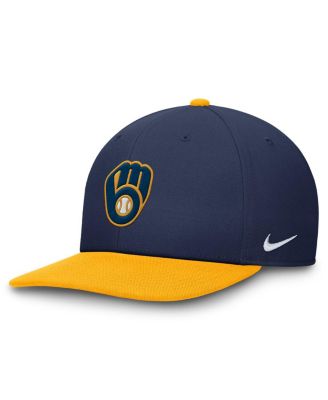 Nike - Men's Navy/Gold Milwaukee Brewers Pro Performance Snapback Hat