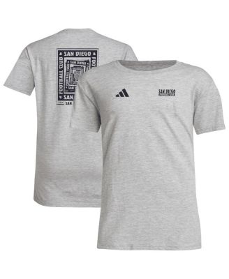 adidas - Big Boys and Girls Gray San Diego FC Local Wrap T-Shirt