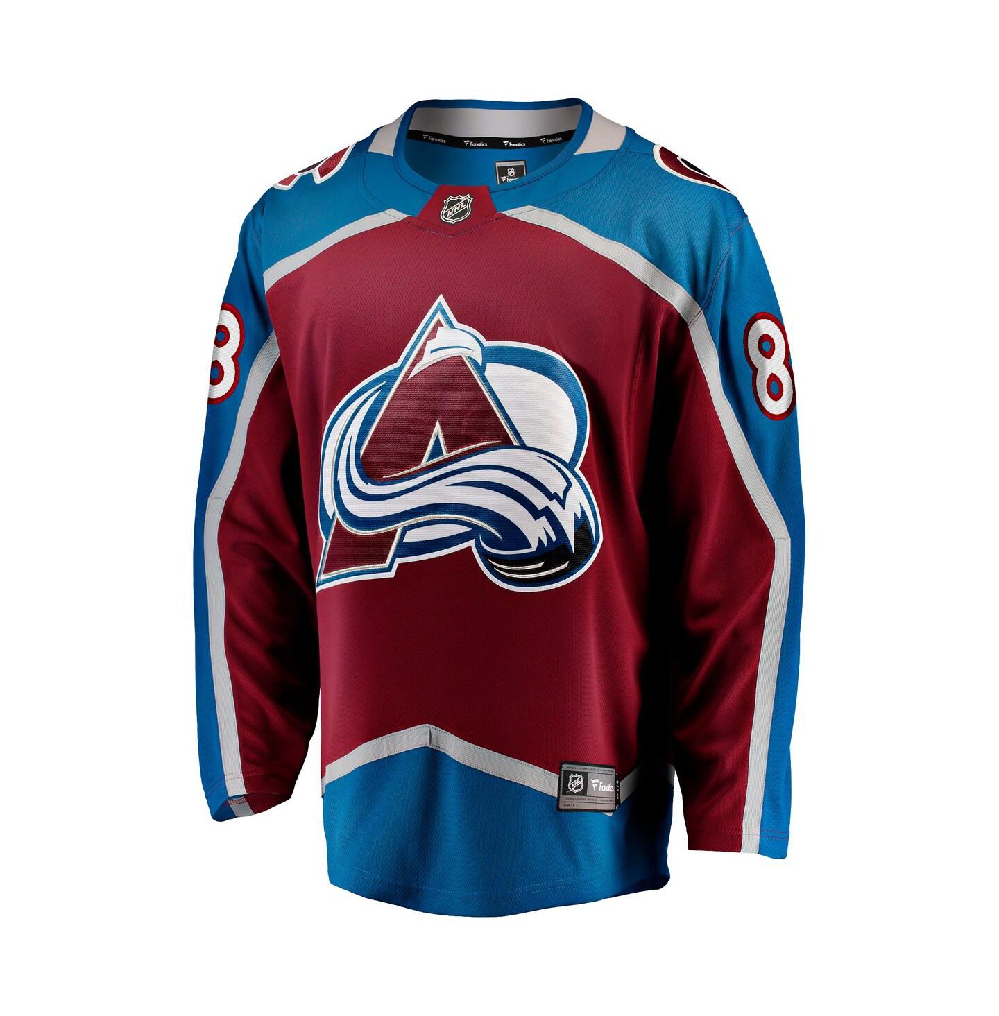 Мужской топ Fanatics Martin Necas Burgundy Colorado Avalanche Breakaway Player Jersey — фото 2