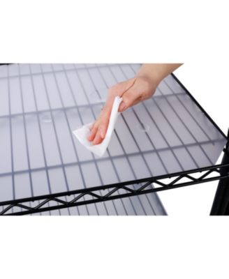 6 Tier 6000lbs Capacity NSF Metal Shelf Wire Shelving Unit, Heavy Duty Adjustable Storage Rack with Wheels & Shelf Liners for Commercial Grade Utility Steel Storage Rack, Black - 82"H x 48"L x 18"D