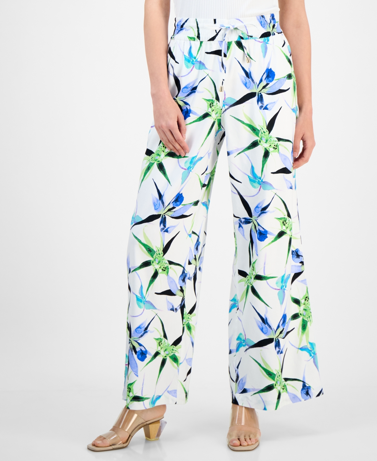 Inc International Concepts Petite High-rise Wide-leg Pants, Exclusively At Macy's