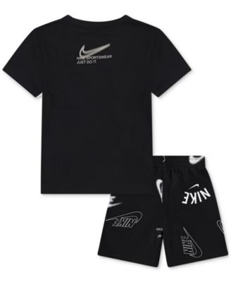 Little Kids Club Brand Energy T-Shirt & Shorts, 2 Piece Set	