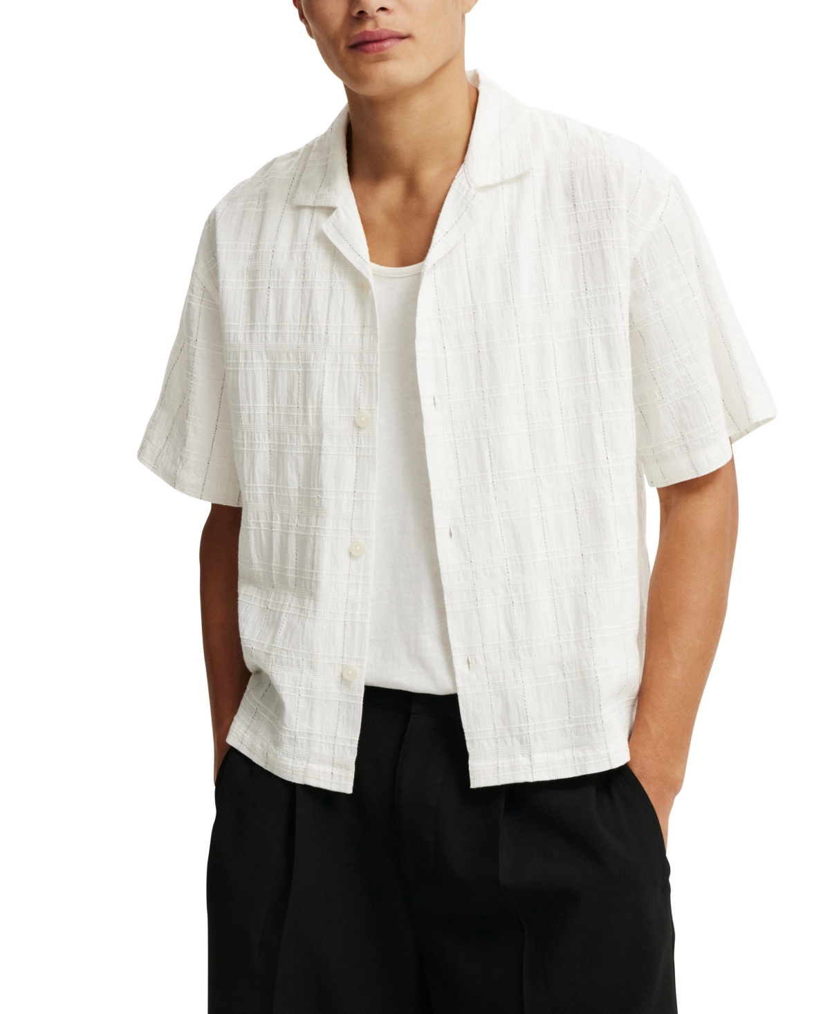 Shop Cotton On Men's Box Fit Short Sleeve Shirt In White