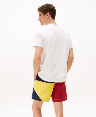 Men's Short Sleeve Crewneck Sailing Flag Logo T-Shirt