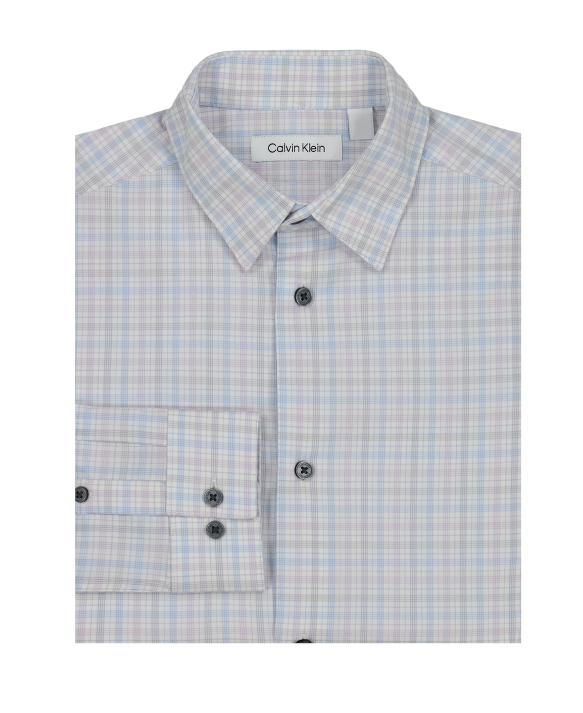 Calvin Klein Kids' Multi Plaid Stretch Button-up Shirt