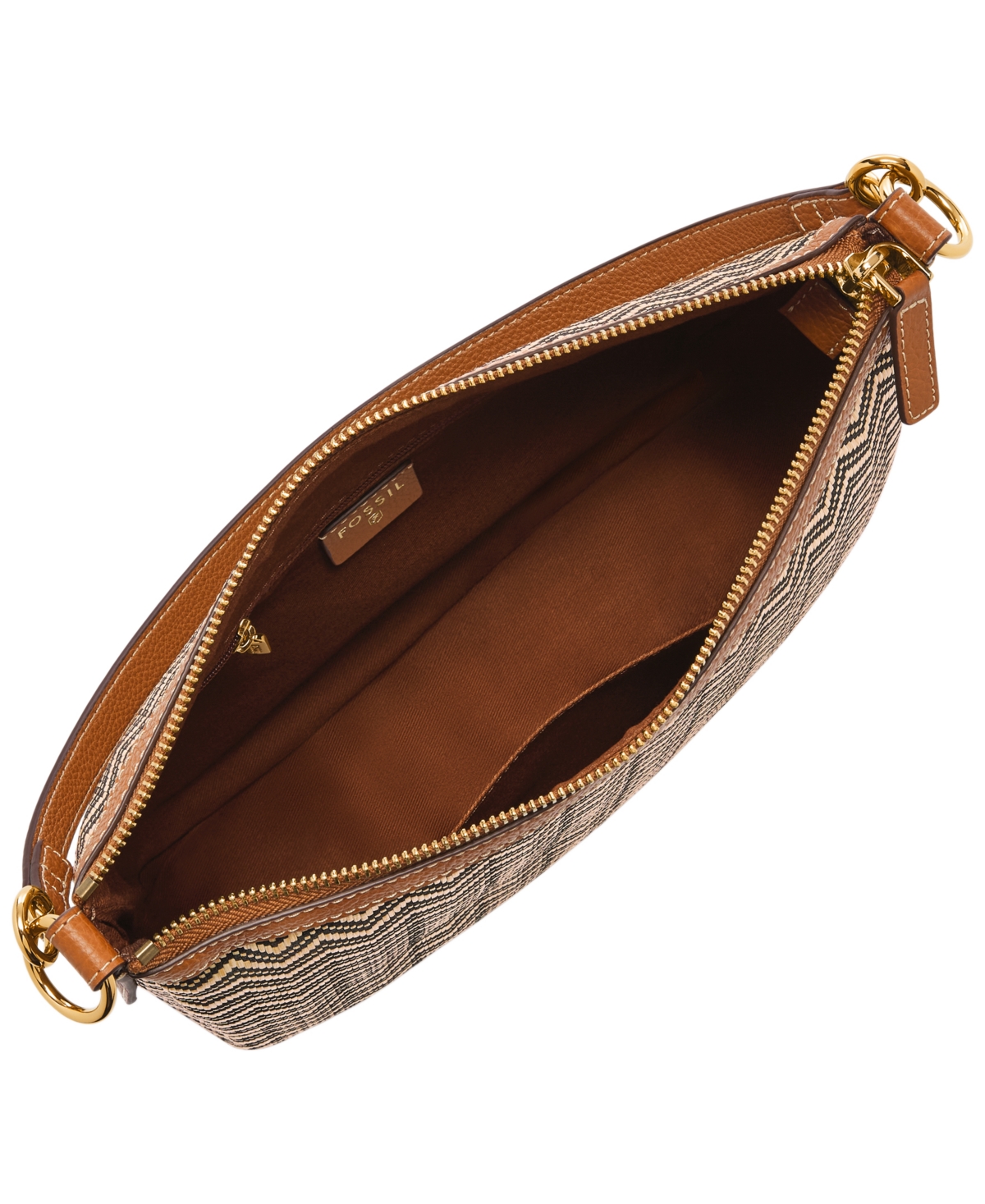 Fossil Jolie Small Crossbody Bag In Chevron Straw