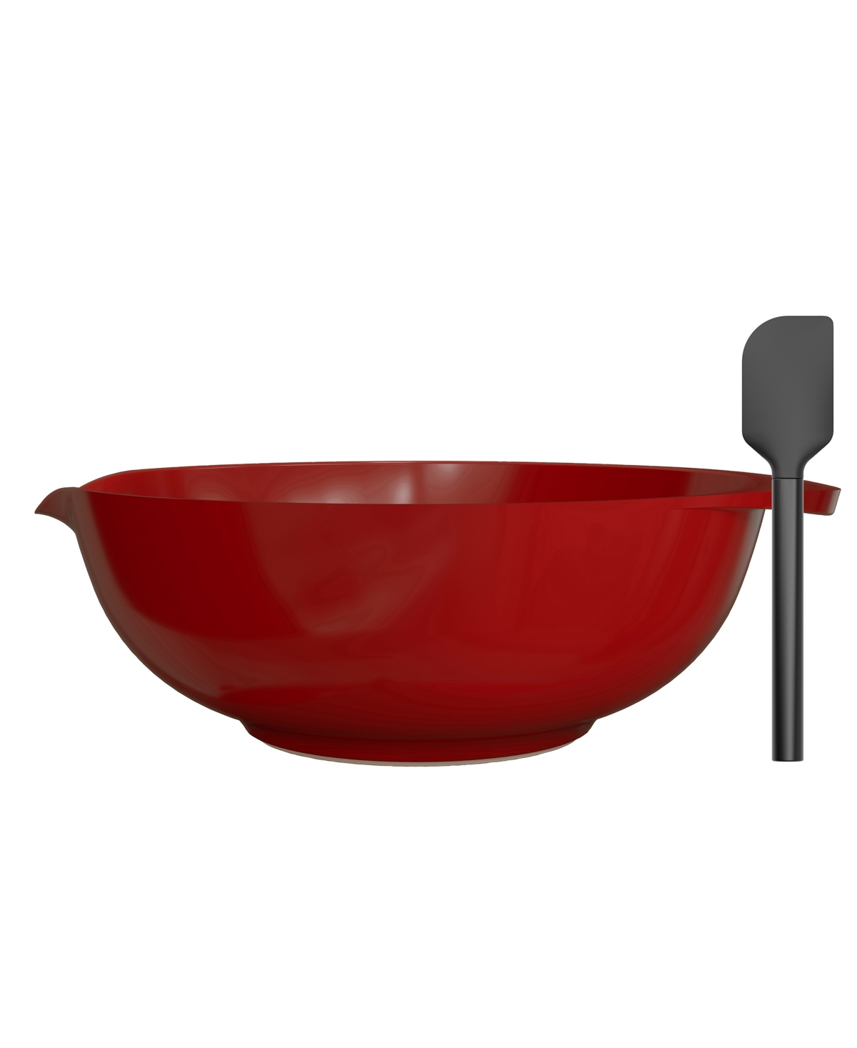 Rosti Margrethe 6.3-quart Bowl With Silicone Spatula In Red