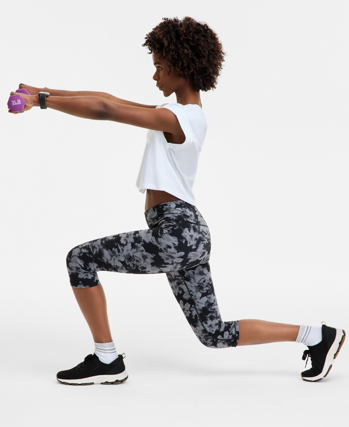 Id Ideology Women's Abstract Printed Soft Cropped Leggings, Exclusively At Macy's