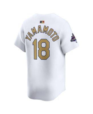 Nike Men's Yoshinobu Yamamoto White Los Angeles Dodgers 2025 Gold