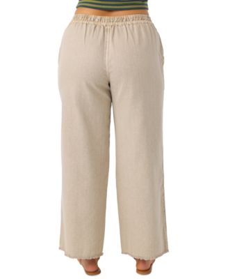 Juniors' Sevie Cotton Twill Pull-On Pants
