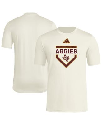 adidas - Men's Cream Texas A&M Aggies Home Plate Pre-Game T-Shirt